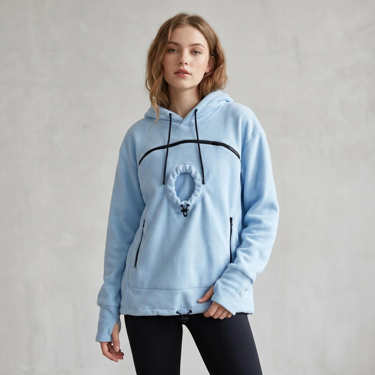 Blue pet pouch hoodie